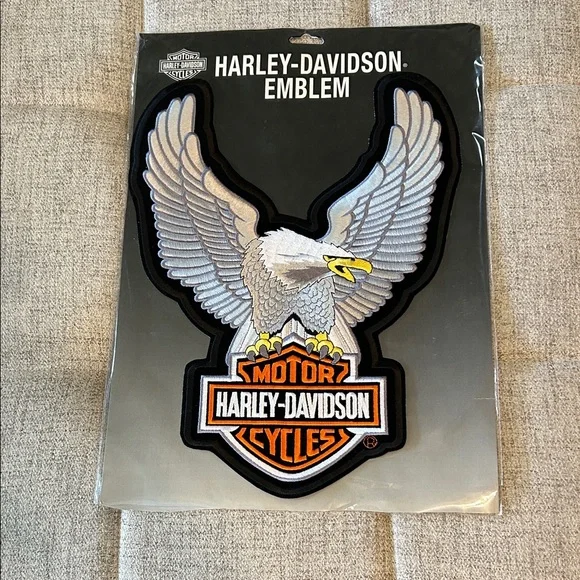 HARLEY-DAVIDSON UPWING EAGLE PATCH SILVER NEW - Picture 2 of 7
